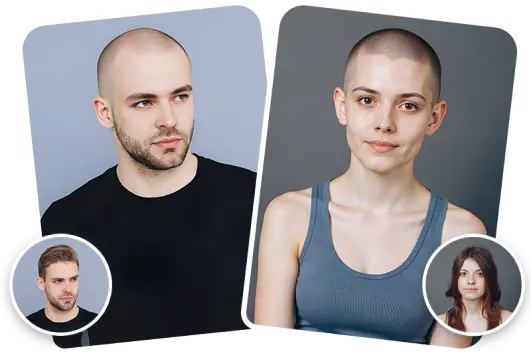 change hairstyle to buzz cut