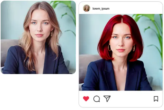 AI Hairstyle Changer for social media